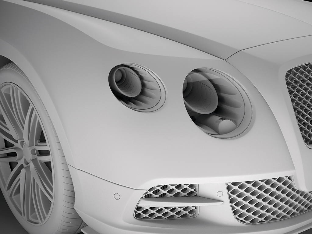 Bentley Continental Chalk CGI front closeup